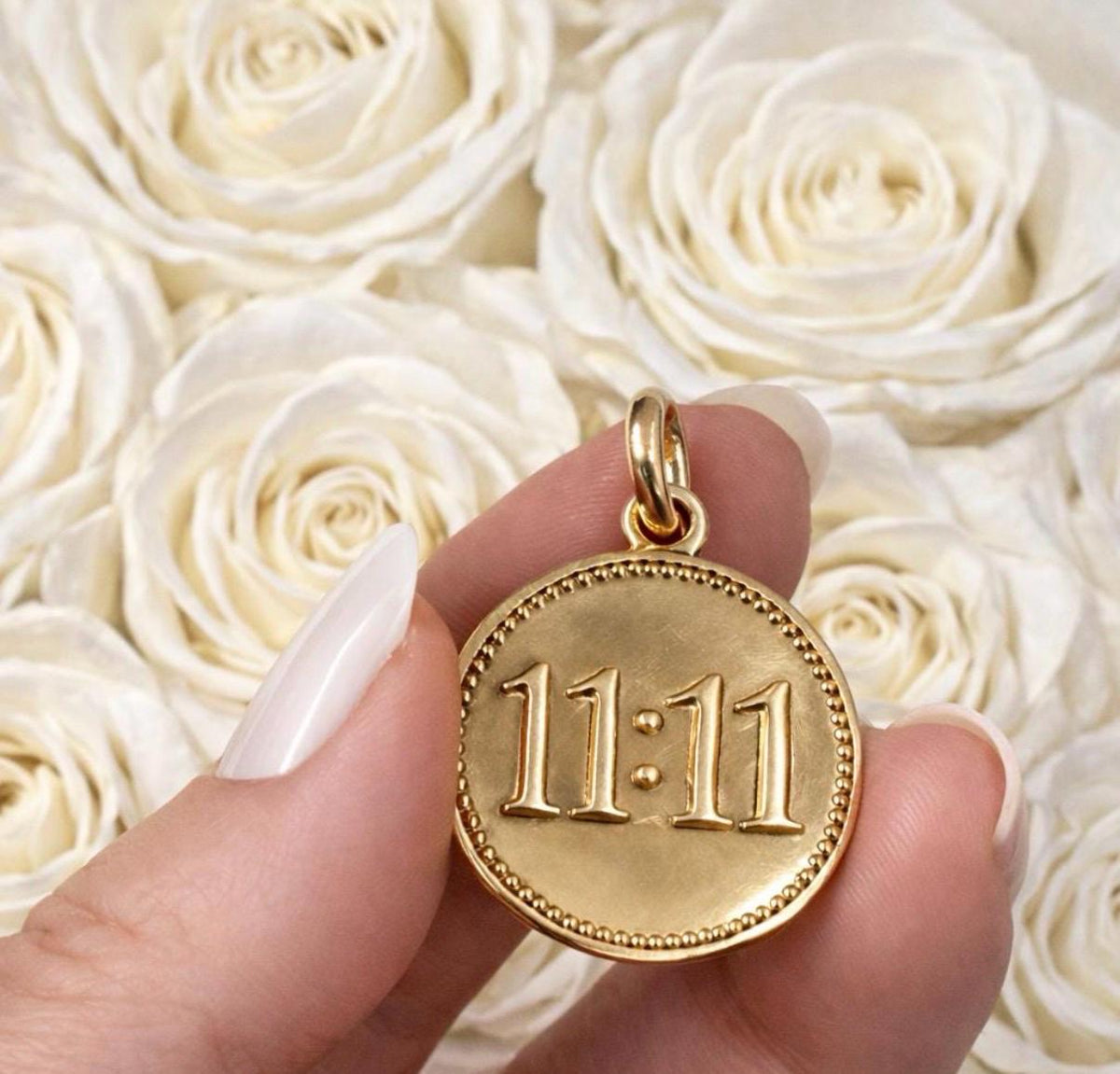 Choose Your Angel Number Pendant 11:11 111 222 333 444 555 666 777 888 999 Solid Gold Spiritual Coin Pendant Personalized Jewelry Gift
