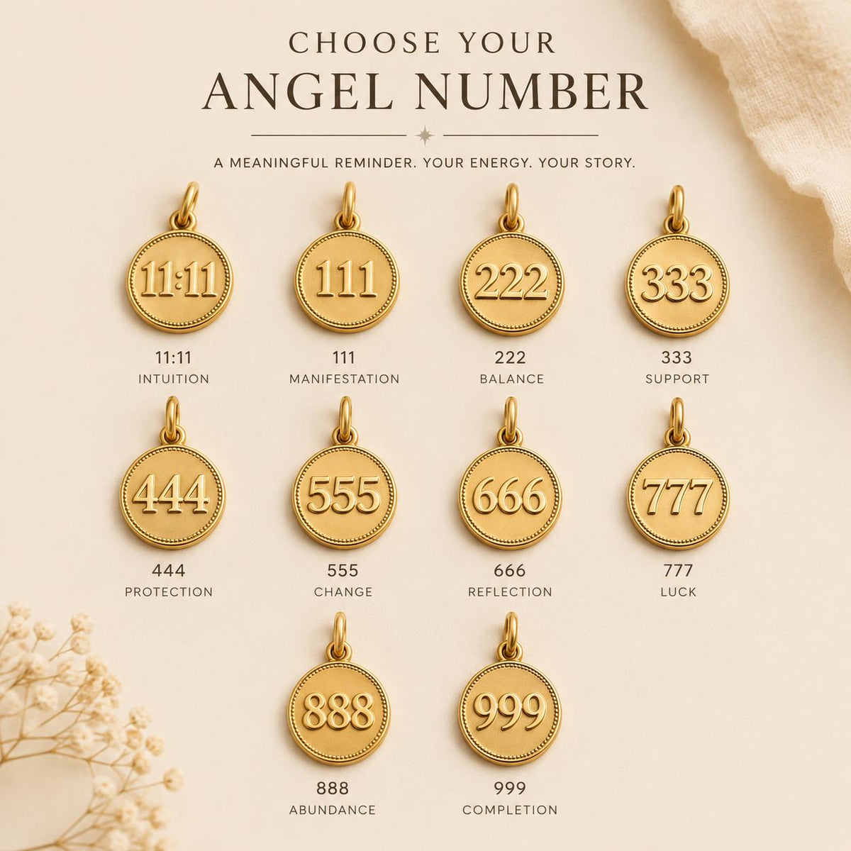 Angel Number 444 Coin Pendant Spiritual Jewelry Necklace Guardian Protection Amulet Charm Gift Numerology Talisman