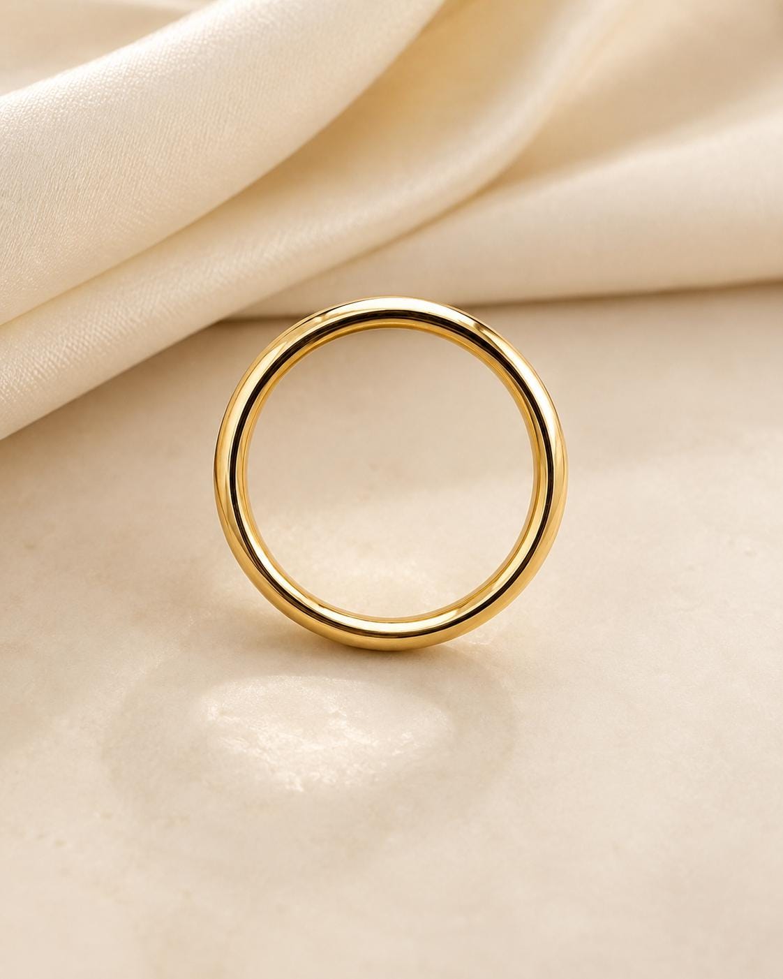 14K Gold Triple Band Ring Stacked Ring Wide Gold Statement Ring Chunky Minimalist Ring Modern