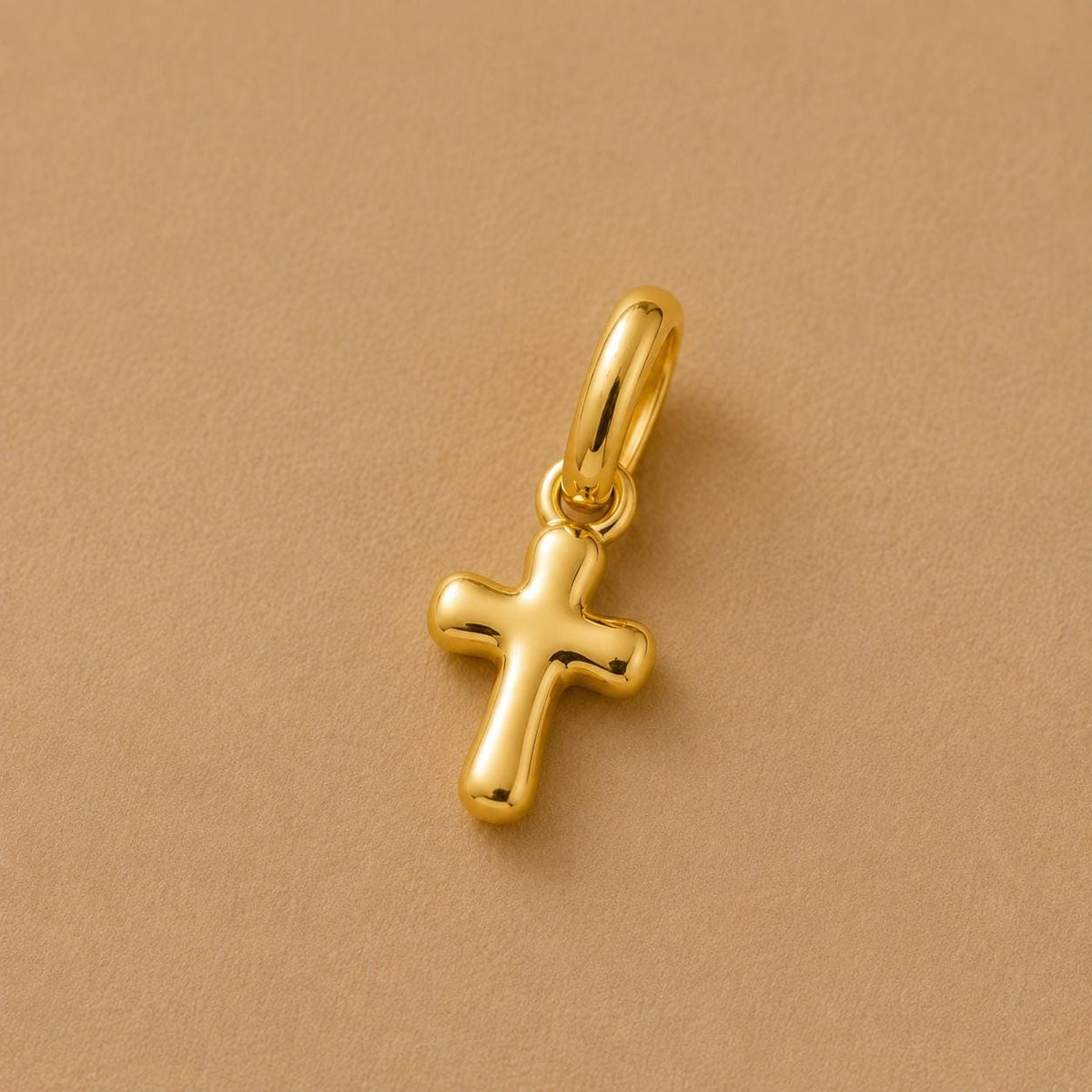 Dainty Cross Pendant Necklace Solid 14K Gold & 925 Sterling Silver Minimalist Handmade Jewelry Gift