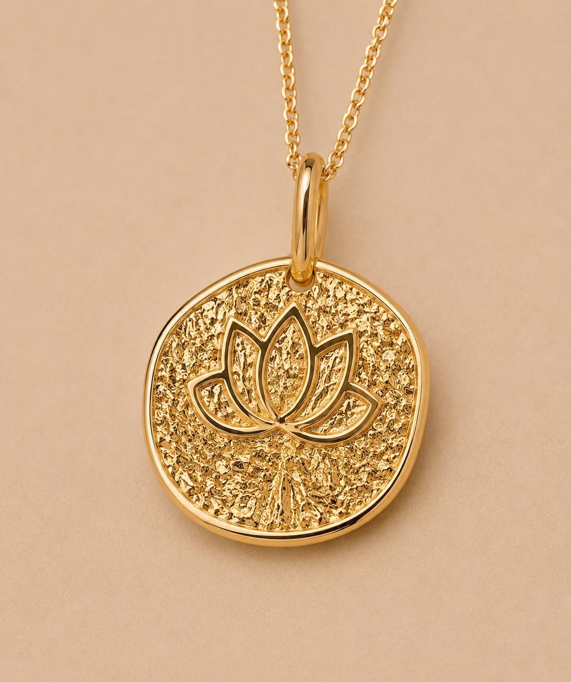 Lotus Flower Pendant Charm Necklace Yoga Boho Spiritual Jewelry Gift for Her Birthday Zen Minimalist Accessory small