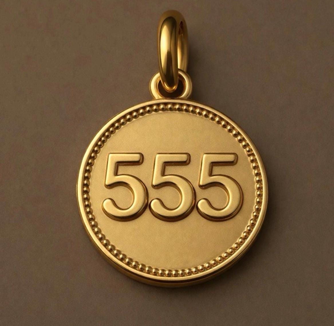 Angel Number 444 Coin Pendant Spiritual Jewelry Necklace Guardian Protection Amulet Charm Gift Numerology Talisman