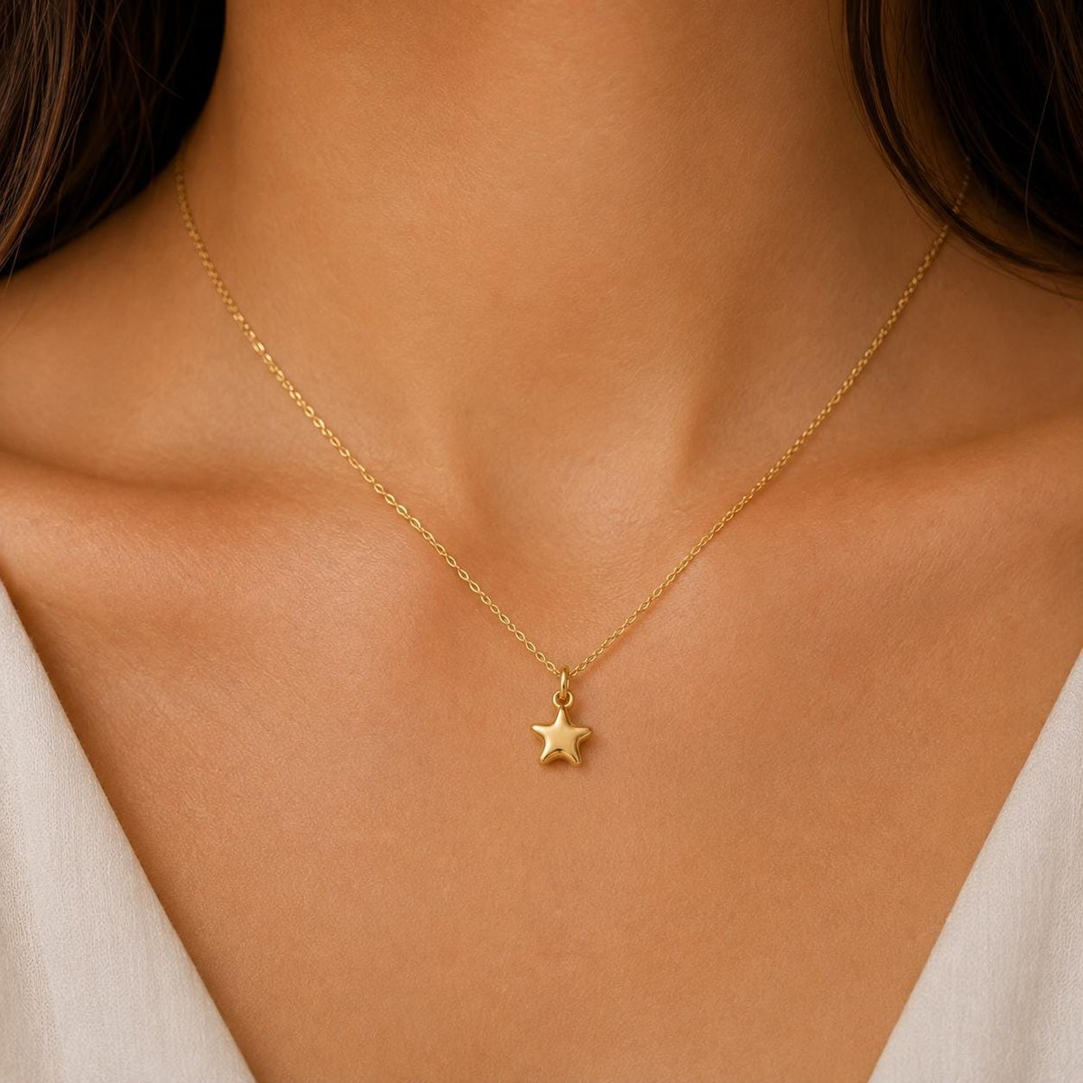 Star Pendant Tiny Gold Sterling Silver Celestial Pendant Minimalist Handmade Gift