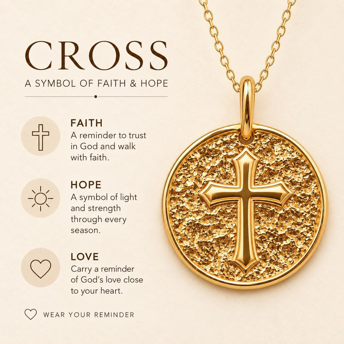 Cross Pendant Charm Pendant Jewelry Gift for Her Birthday Religious