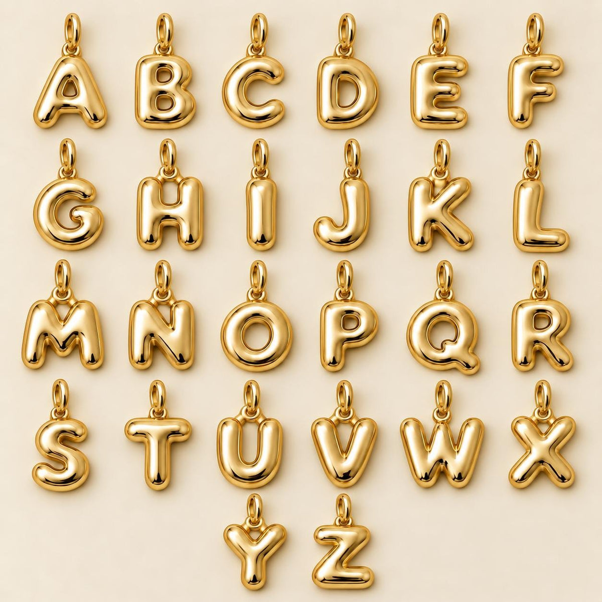 Initial Pendant Tiny Bubble Pendant Necklace Solid Gold