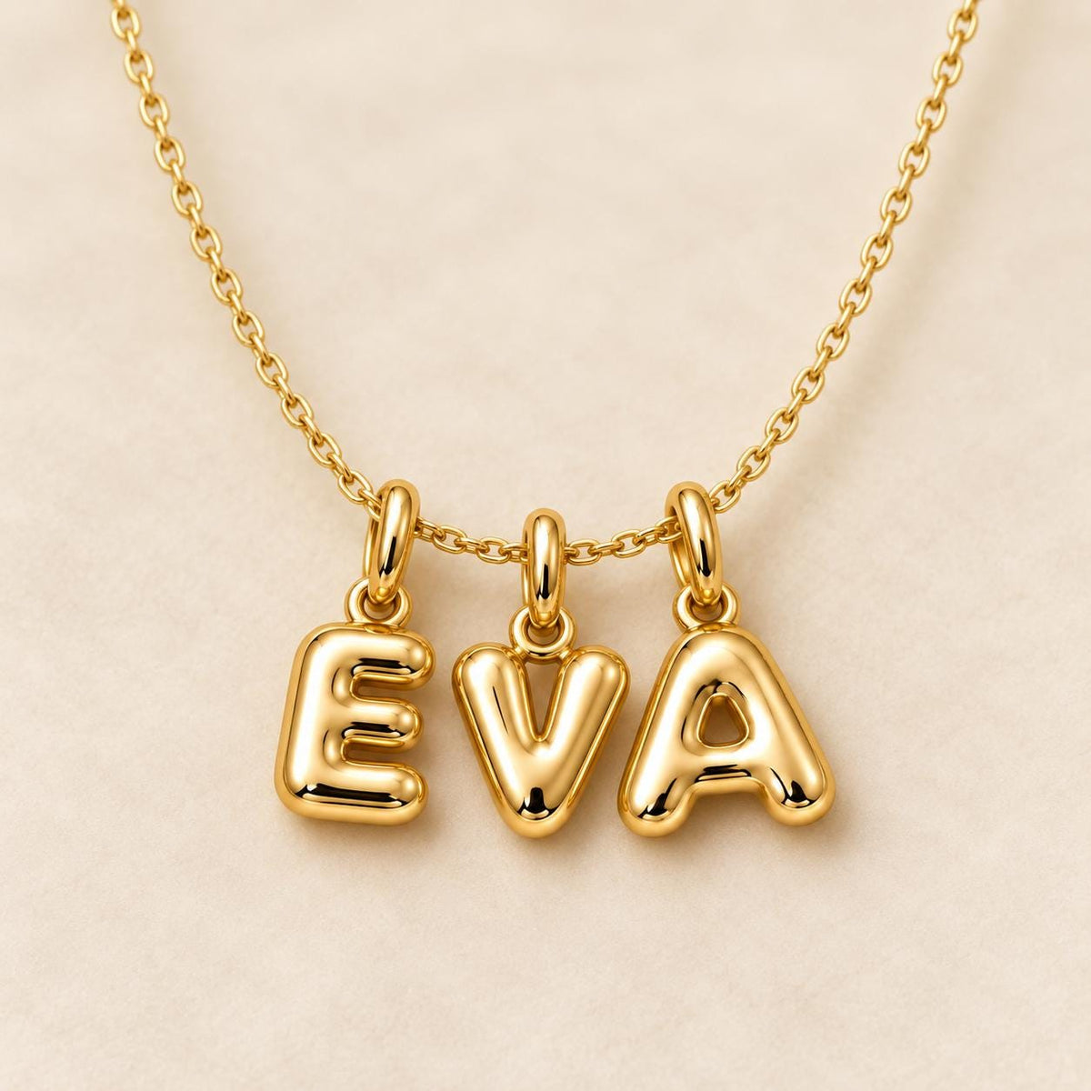 Initial Pendant Tiny Bubble Pendant Necklace Solid Gold