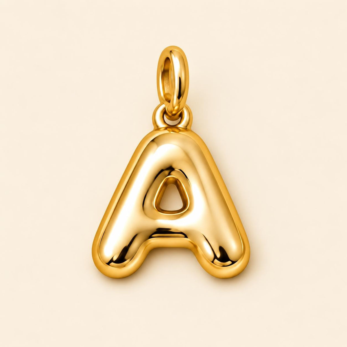Initial Pendant Tiny Bubble Pendant Necklace Solid Gold