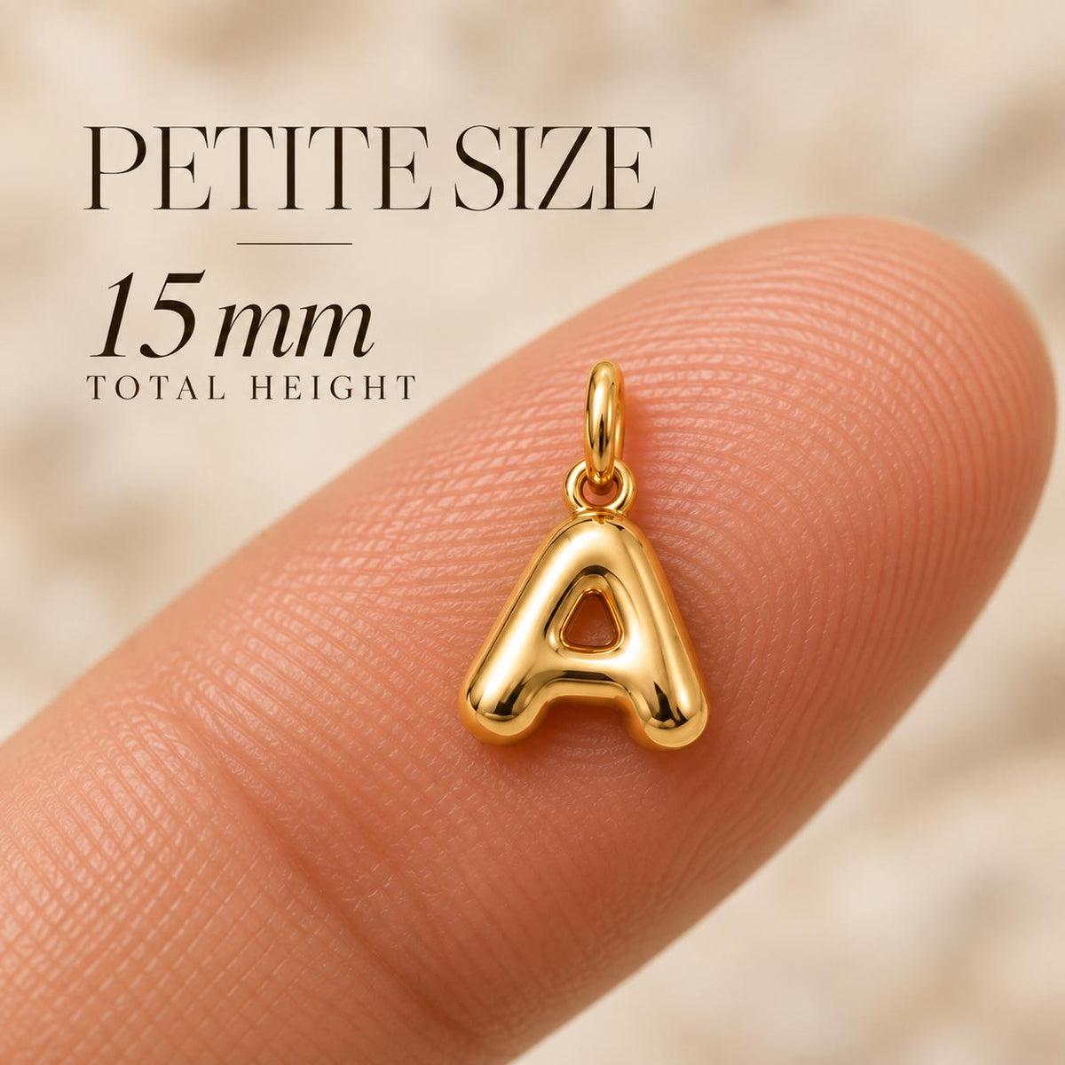Initial Pendant Tiny Bubble Pendant Necklace Solid Gold