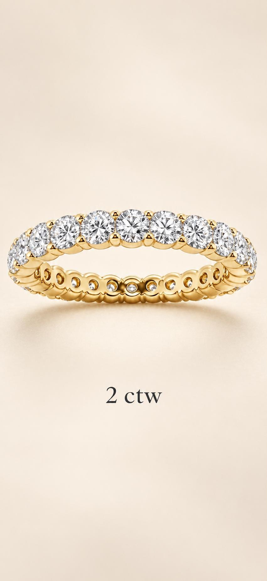 Round Lab Grown Diamond Eternity Band 0.5 CTW - 3 CTW