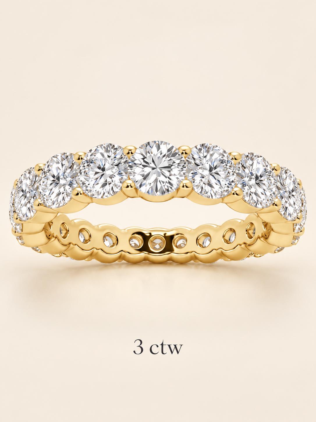 Round Lab Grown Diamond Eternity Band 0.5 CTW - 3 CTW
