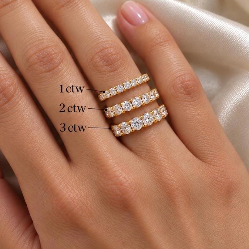 Round Lab Grown Diamond Eternity Band 0.5 CTW - 3 CTW