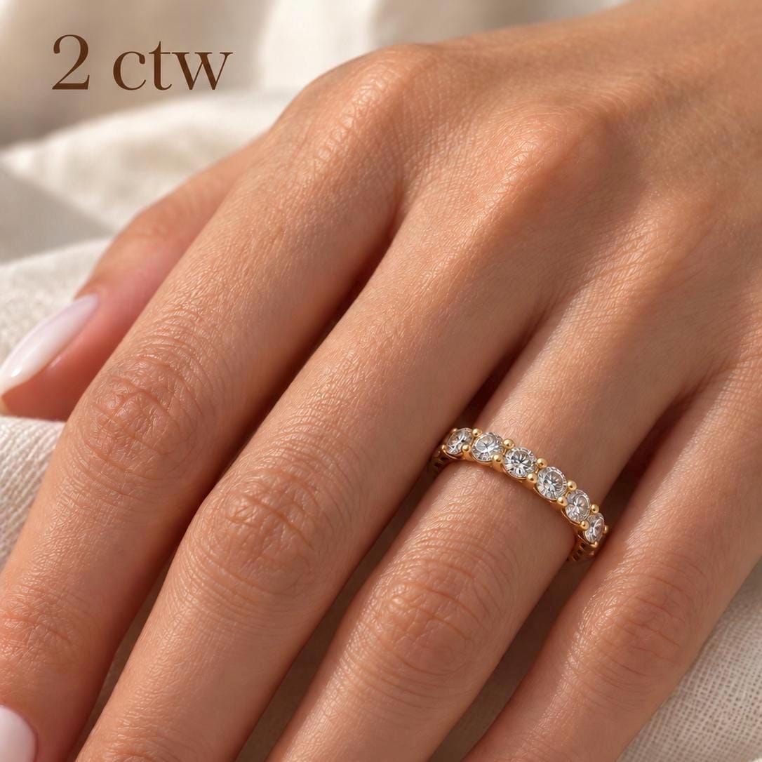 Round Lab Grown Diamond Eternity Band 0.5 CTW - 3 CTW