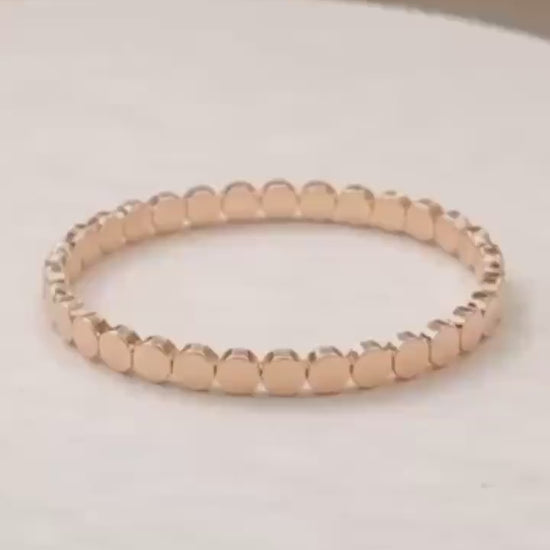 14k Yellow Gold Dotted Ring - Solid Fine Jewelry Band Jewelry