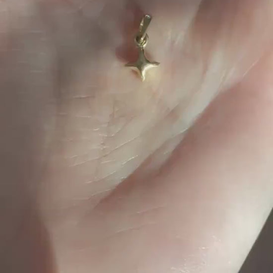 Dainty North Star Pendant Tiny Gold Sterling Silver Celestial Pendant Minimalist Handmade Gift