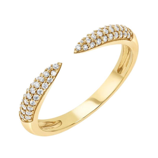 Gold Claw Diamond Ring