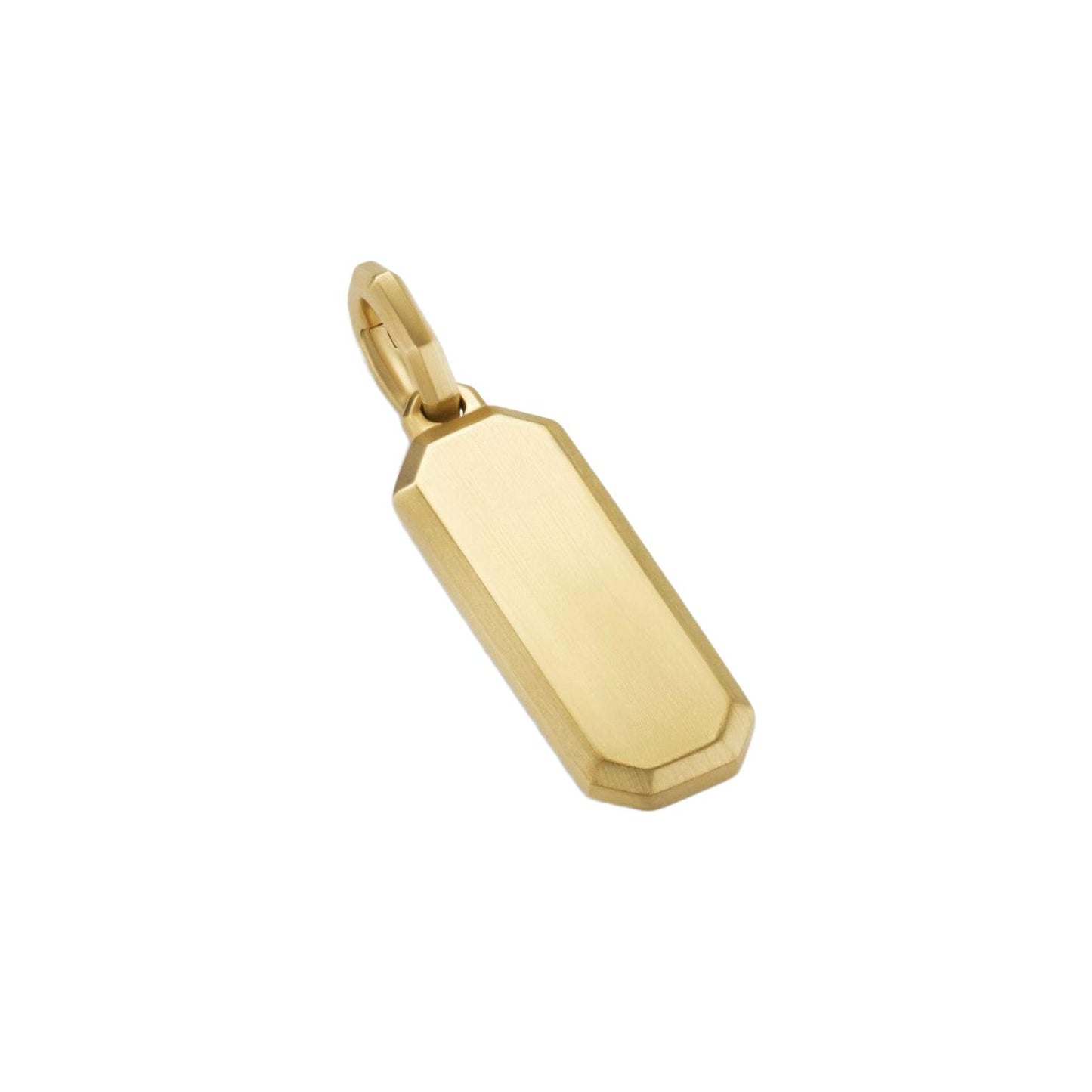 Mens Tag Pendant Gold