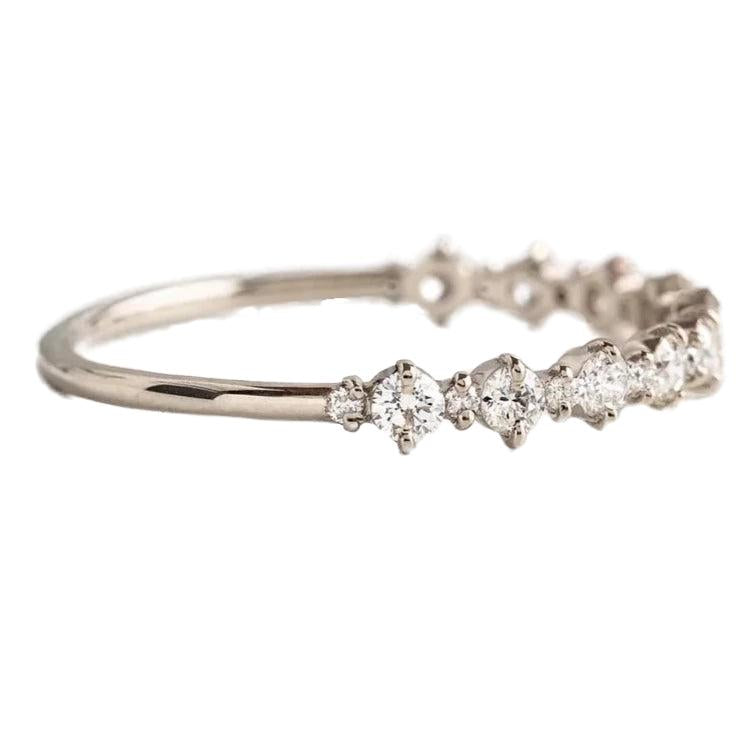 Gold Half Eternity Diamond Band