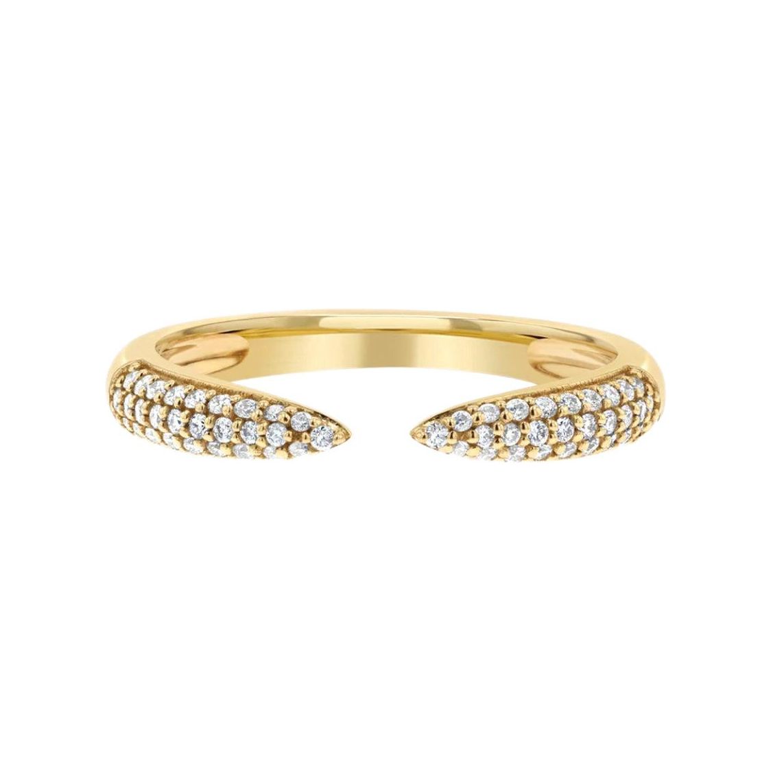 Gold Claw Diamond Ring