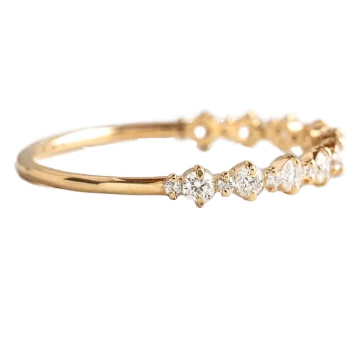 Gold Half Eternity Diamond Band