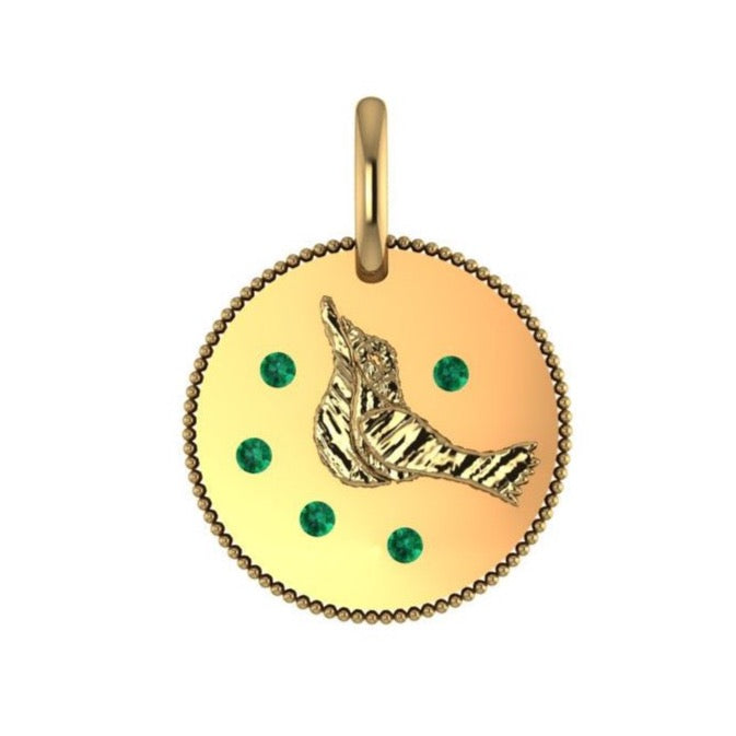 Bird Coin Pendant