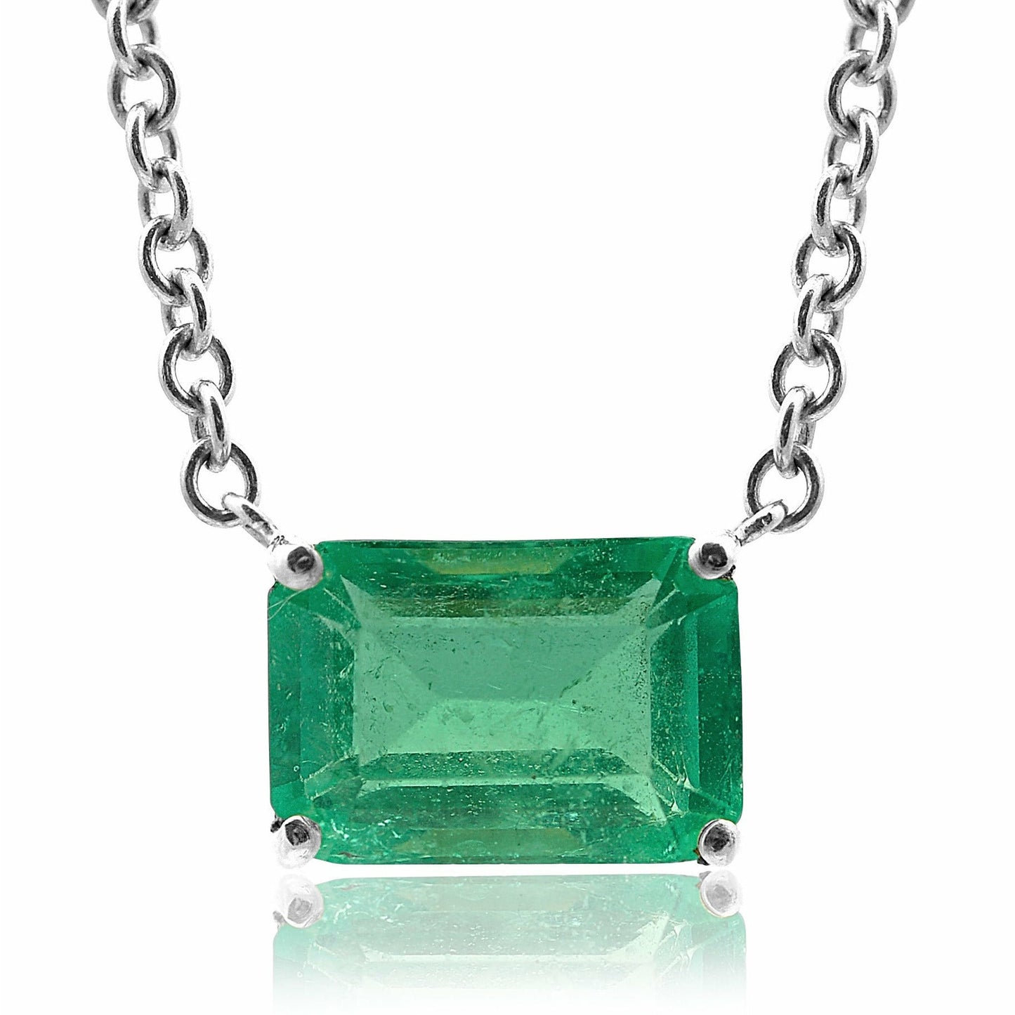 18k gold Emerald Necklace natural emerald necklace colombian emerald pendant real emerald pendant real emerald pendant emerald pendant v